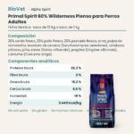 Ficha técnica de Primal Spirit 60% Wilderness Pienso para Perros Adultos de Alpha Spirit