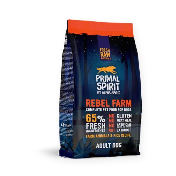 Alpha Spirit Primal Spirit 65% Rebel Farm Pienso para Perros Adultos 1 Kg