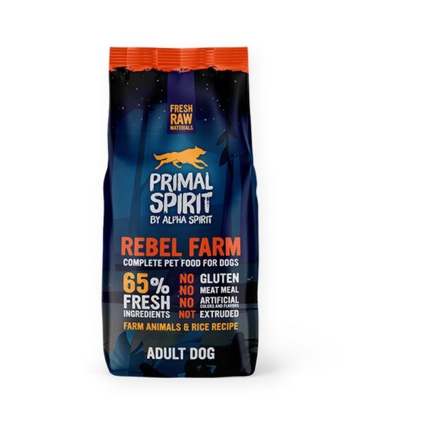 Alpha Spirit Primal Spirit 65% Rebel Farm Pienso para Perros Adultos