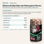 Ficha técnica de Ristra de Barritas de Pato para Perros de Alpha Spirit