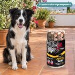 Perro junto a Ristra de Barritas de Pollo para Perros de Alpha Spirit