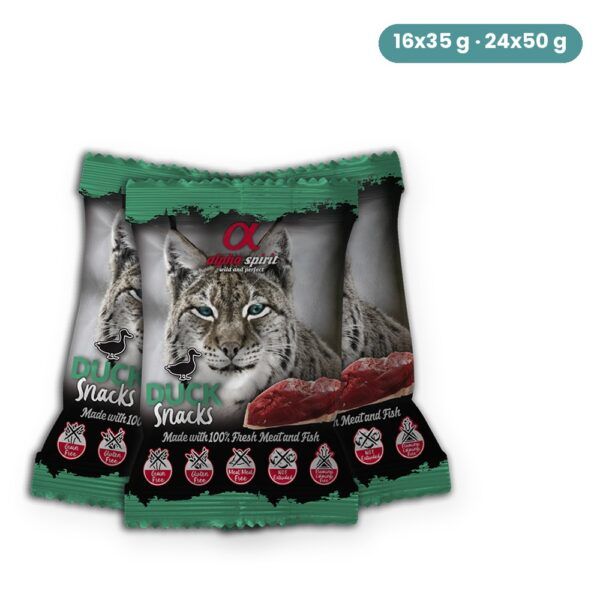 Alpha Spirit Snacks de Pato para Gatos