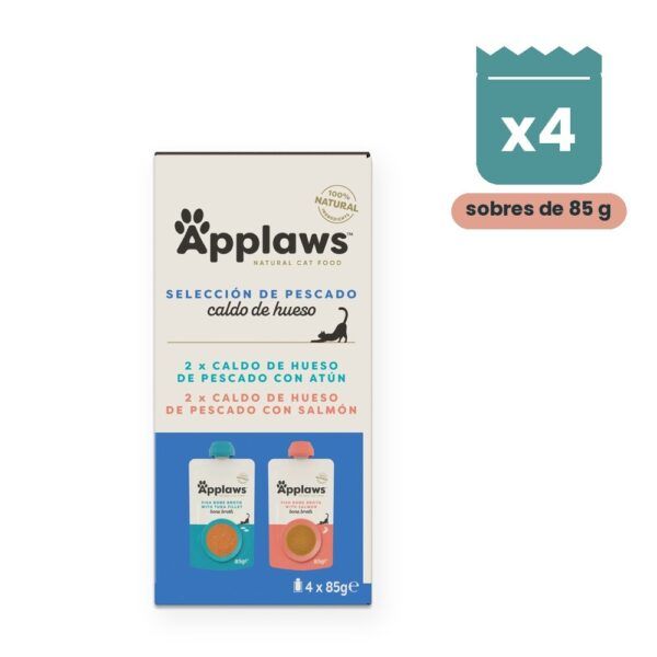 Applaws Caldo De Huesos De Pescado Surtido Para Gatos Multipack 4x85 g