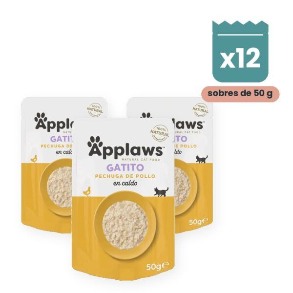 Applaws Kitten Sobres Pechuga De Pollo En Caldo Para Gatitos 12x50 g