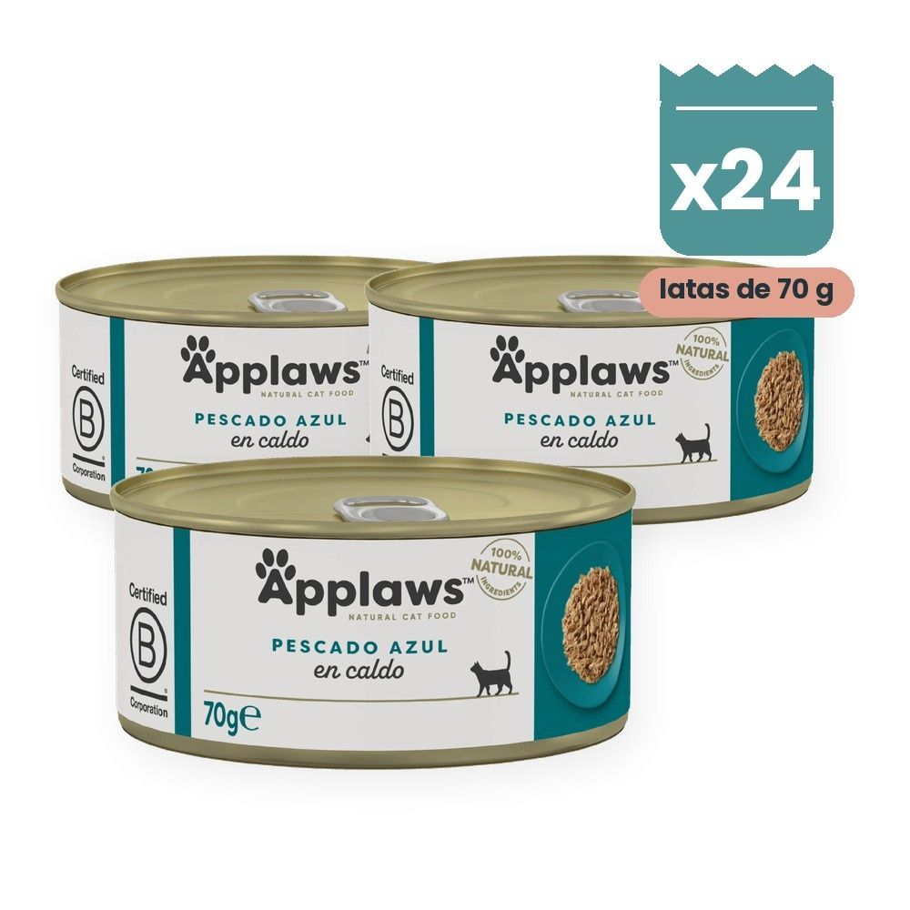 Applaws Latas Pescado Azul En Caldo Para Gatos Pack 24x70 g