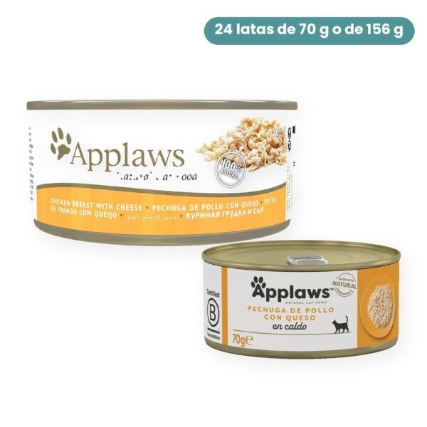 Applaws Latas Pollo Con Queso En Caldo Para Gatos Pack 24 Latas