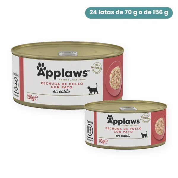 Applaws Latas Pollo Y Pato En Caldo Para Gatos Pack 24 Latas
