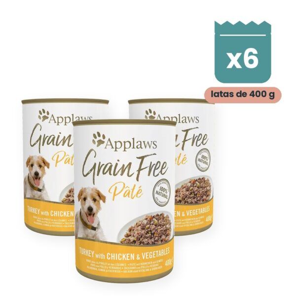 Applaws Paté Sin Cereales Para Perros Pack 6x400 g