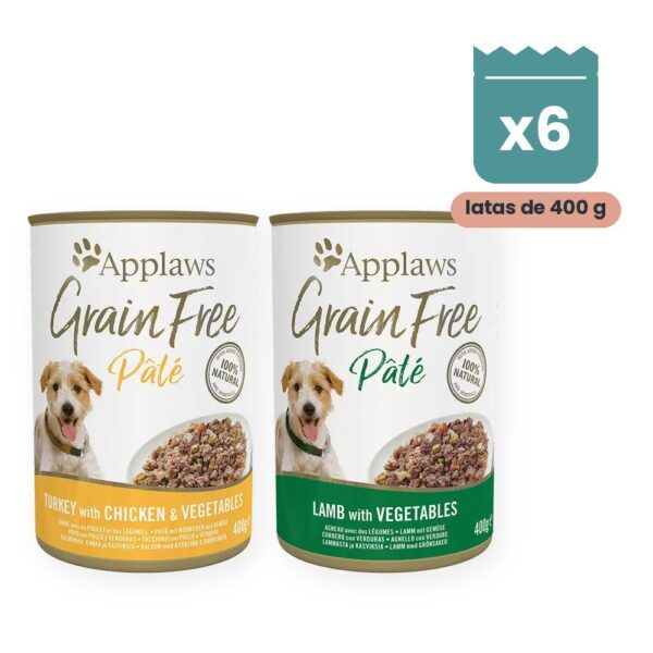 Applaws Paté Sin Cereales Para Perros Pack 6x400 g