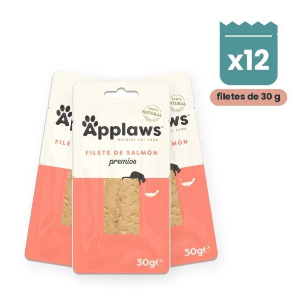 Applaws Snack Filete De Salmón Para Gatos Pack 12x30 g