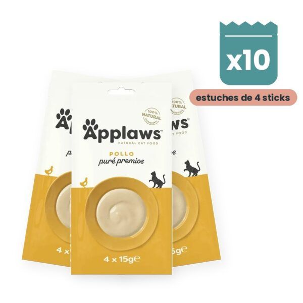 Applaws Snack Puré De Pollo Para Gatos Pack 40 Sticks De 15 g