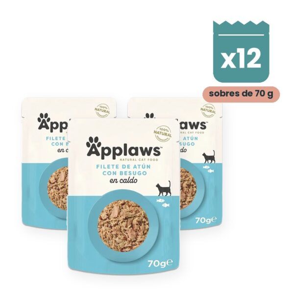 Applaws Sobres Atún Y Besugo En Caldo Para Gatos Pack 12x70 g