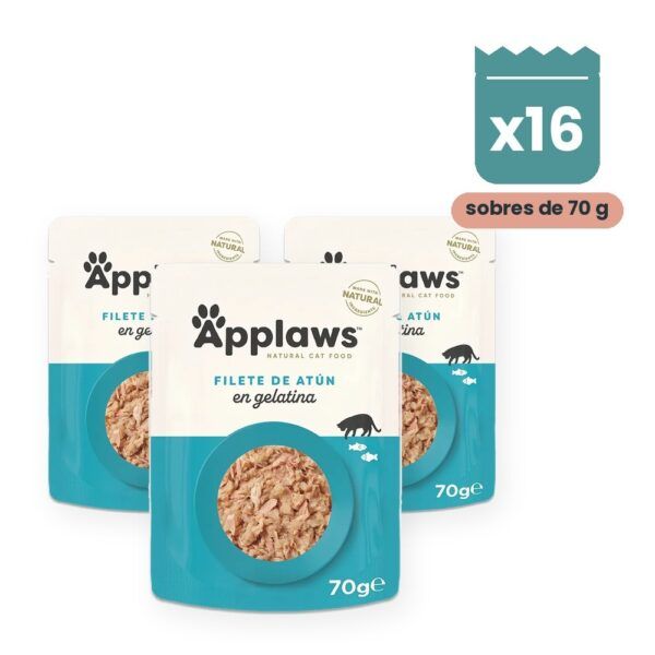 Applaws Sobres Filete De Atún En Gelatina Para Gatos Pack 16x70 g