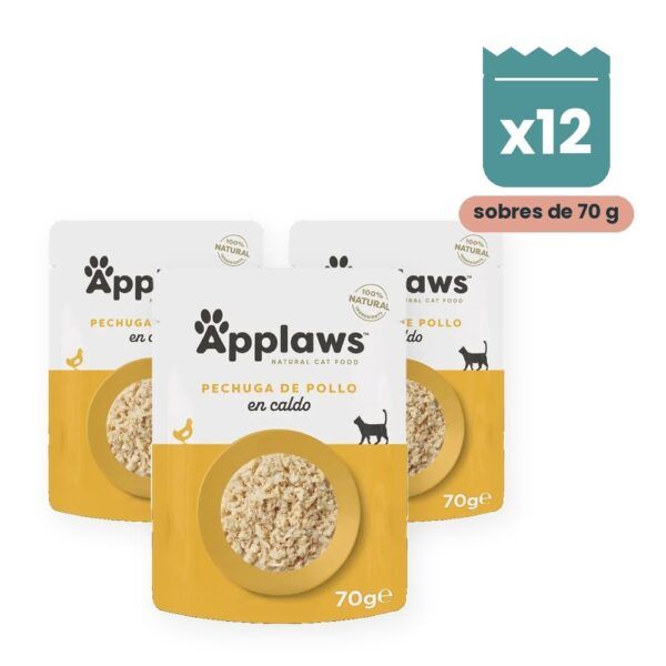 Applaws Sobres Pechuga De Pollo En Caldo Para Gatos Pack 12x70 g