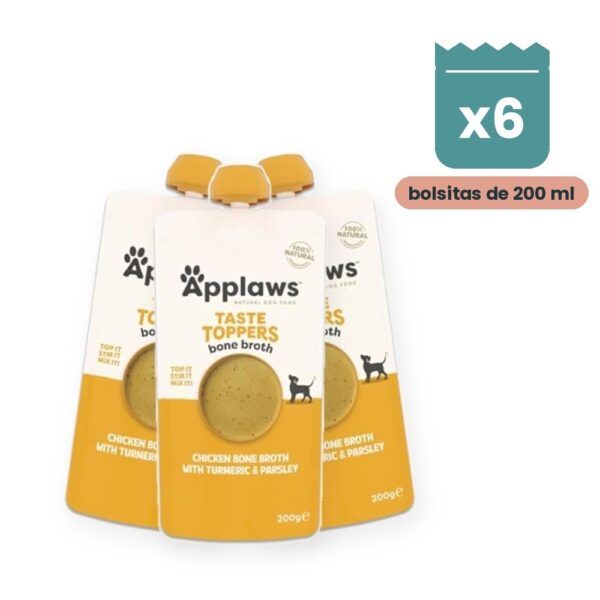 Applaws Taste Toppers Caldo De Huesos De Pollo Para Perros Pack 6x200 ml