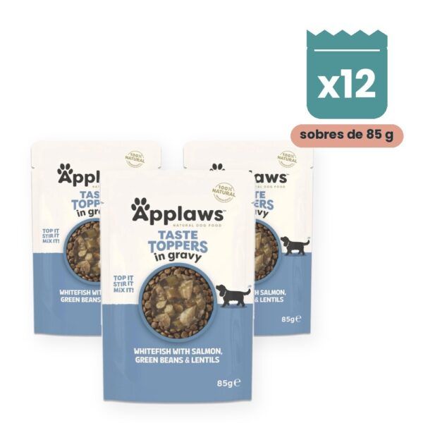 Applaws Taste Toppers Pescado Y Salmón En Salsa Para Perros Pack 12x85 g