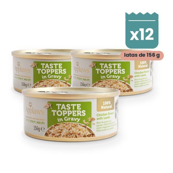Applaws Taste Toppers Pollo Y Cordero En Salsa Para Perros Pack 12x156 g