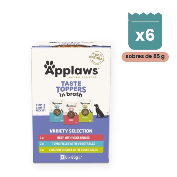 Applaws Taste Toppers Surtido En Caldo Para Perros Multipack 6x85 g