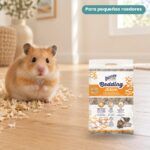 Hámster junto a Bunny Nature bunnyBedding Active Lecho para Túneles para Hámsters y Roedores 12,5 l