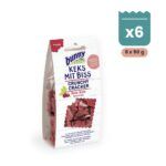 Bunny Nature Crunchy Cracker Remolacha Galletas para Conejos y Roedores Pack 6x50 g