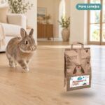 Conejo enano junto a Bunny Nature DiggingFun Arena para Excavar para Conejos 9,7 kg