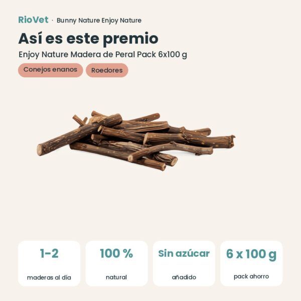 Así es este premio: Bunny Nature Enjoy Nature Madera de Peral Pack 6x100 g (datos clave)
