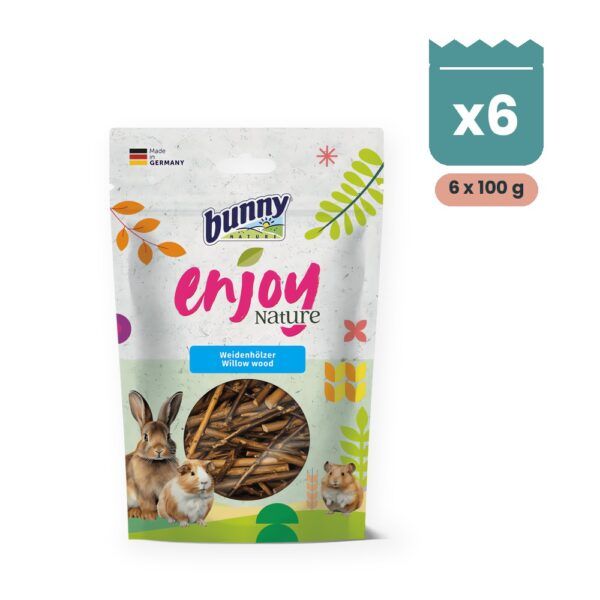 Bunny Nature Enjoy Nature Madera de Sauce Pack 6x100 g
