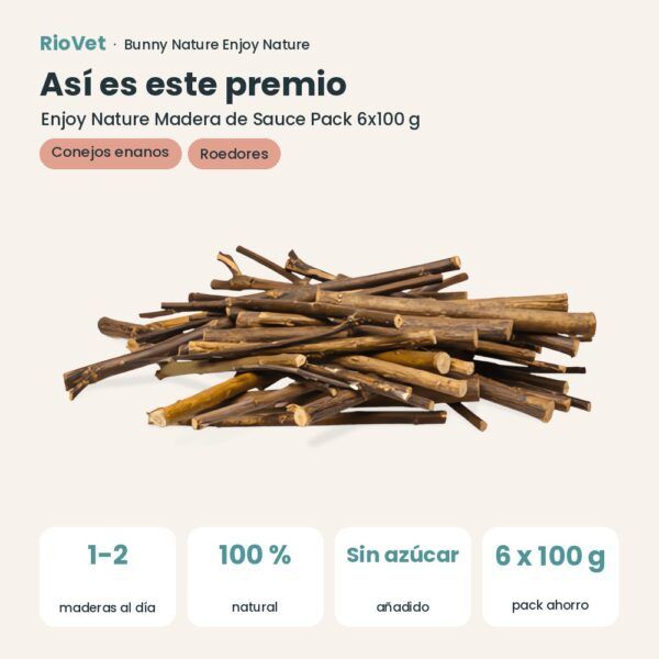 Así es este premio: Bunny Nature Enjoy Nature Madera de Sauce Pack 6x100 g (datos clave)