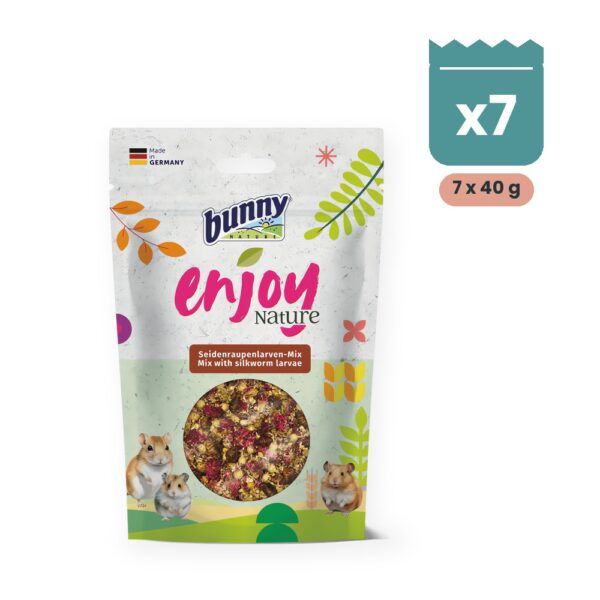 Bunny Nature Enjoy Nature Mezcla de Larvas de Gusano de Seda Pack 7x40 g