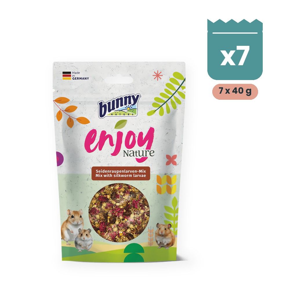 Bunny Nature Enjoy Nature Mezcla de Larvas de Gusano de Seda Pack 7x40 g Bunny Nature Enjoy Nature Mezcla de Larvas de Gusano de Seda Pack 7x40 g
