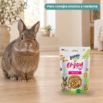 Conejo enano junto a Bunny Nature Enjoy Nature Snack Prebiótico Pack 7x35 g