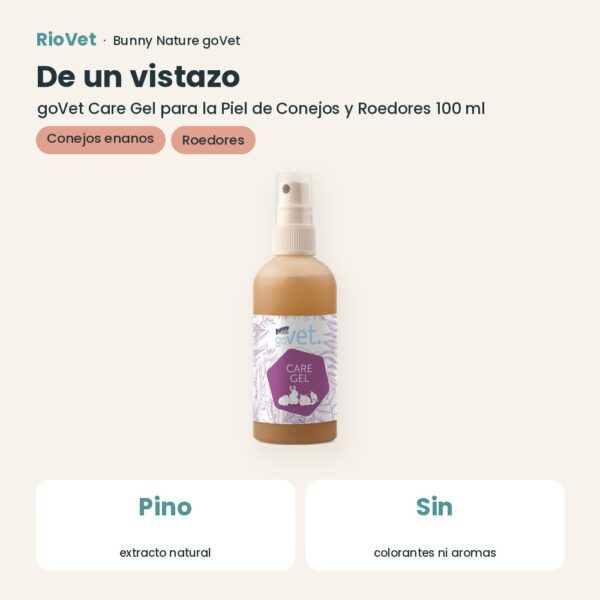 De un vistazo: Bunny Nature goVet Care Gel para la Piel de Conejos y Roedores 100 ml (datos clave)