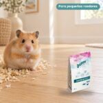 Hámster junto a Bunny Nature Health JuniorsExtra Complemento de Crecimiento para Hámsters y Roedores 150 g