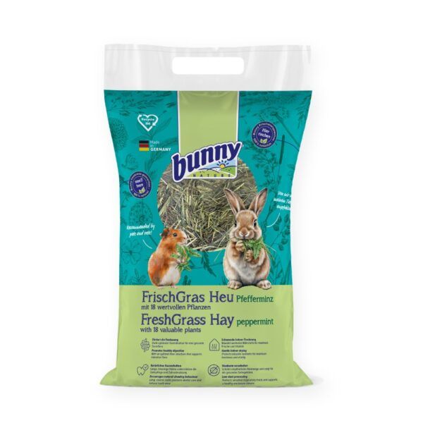 Bunny Nature Heno FreshGrass con Menta para Conejos y Roedores 500 g