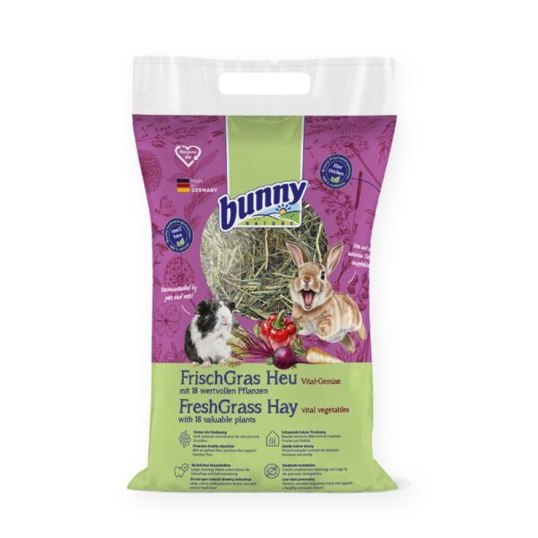 Bunny Nature Heno FreshGrass con Verduras para Conejos y Roedores 500 g