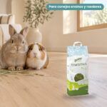 Conejo enano y cobaya junto a Bunny Nature Heno Timothy para Conejos y Roedores