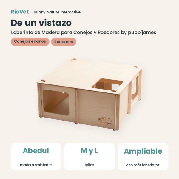 De un vistazo: Bunny Nature Laberinto de Madera para Conejos y Roedores by puppijames (datos clave)