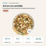 Así es su comida: Bunny Nature MouseDream Basic Alimento Completo para Ratones 350 g (datos clave)