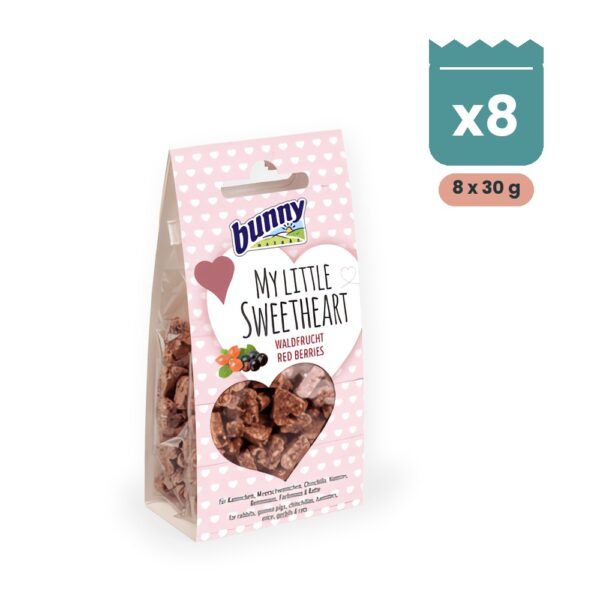 Bunny Nature My Little Sweetheart Frutos del Bosque Galletas para Roedores Pack 8x30 g
