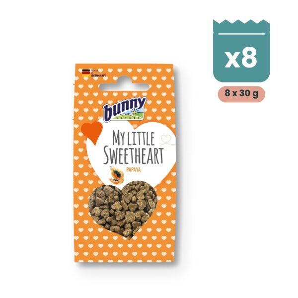 Bunny Nature My Little Sweetheart Papaya Galletas para Roedores Pack 8x30 g