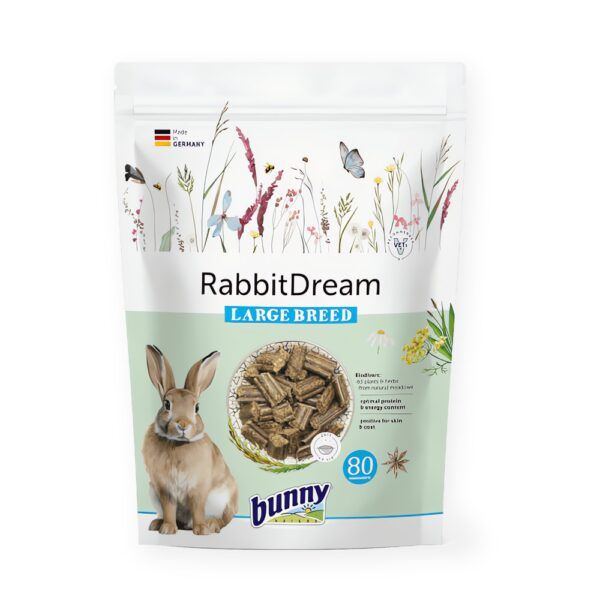 Bunny Nature RabbitDream Large Breed Pienso para Conejos de Raza Mediana y Grande