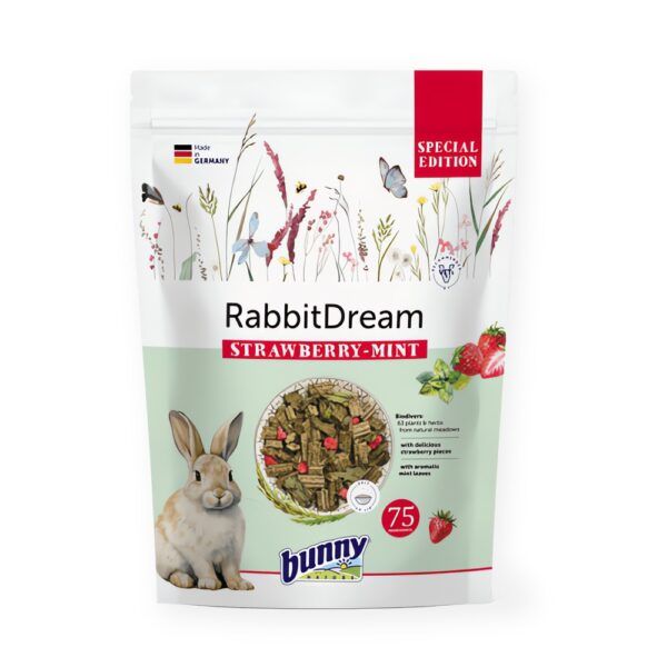 Bunny Nature RabbitDream Special Edition Fresa y Menta Pienso para Conejos 1,5 kg