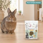 Conejo enano junto a Bunny Nature RabbitDream Vitality Pienso para Conejos Enanos Adultos 1,5 kg