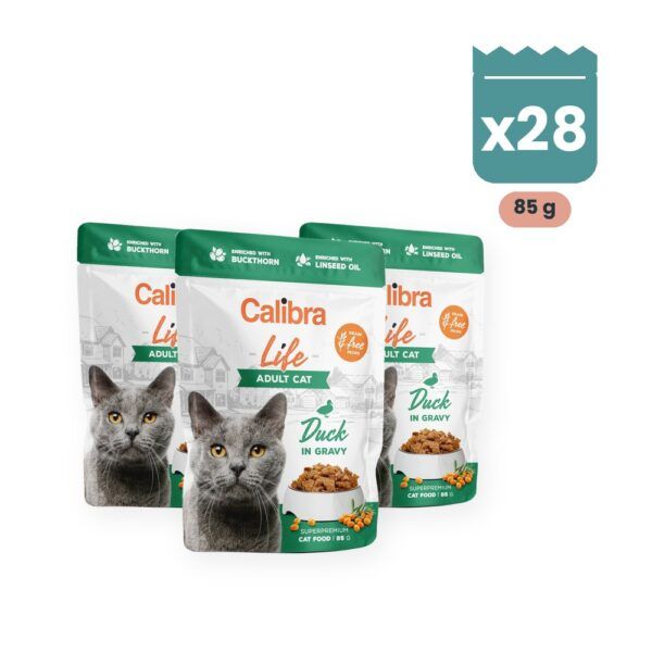 Calibra Cat Life Adult Pato en Salsa para Gatos Pack 28x85 g, imagen principal