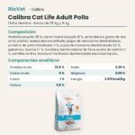 Ficha técnica de Calibra Cat Life Adult Pollo Pienso para Gatos: composición y componentes analíticos