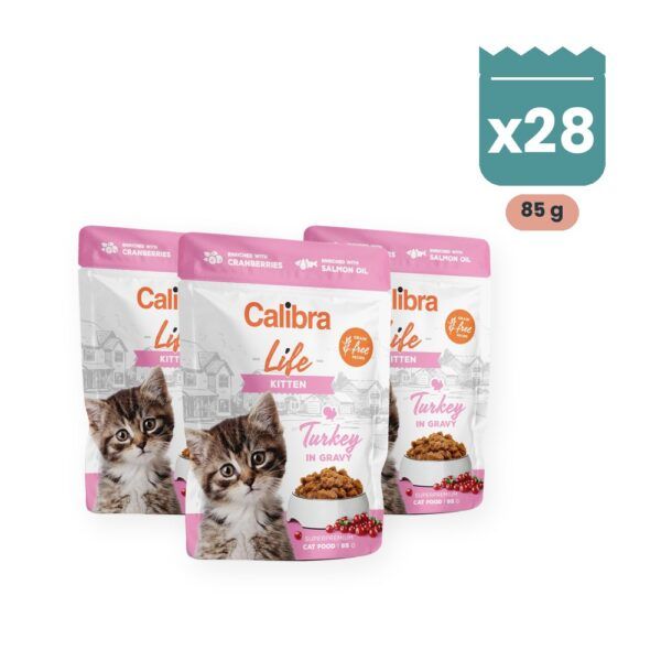 Calibra Cat Life Kitten Pavo en Salsa para Gatitos Pack 28x85 g, imagen principal