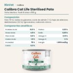 Ficha técnica de Calibra Cat Life Sterilised Pato para Gatos en Lata Pack 6x200 g: composición y componentes analíticos