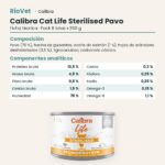 Ficha técnica de Calibra Cat Life Sterilised Pavo para Gatos en Lata Pack 6x200 g: composición y componentes analíticos