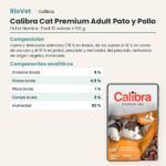 Ficha técnica de Calibra Cat Premium Adult Pato y Pollo en Salsa para Gatos Pack 12x100 g: composición y componentes analíticos