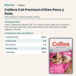Ficha técnica de Calibra Cat Premium Kitten Pavo y Pollo en Salsa para Gatitos Pack 24x100 g: composición y componentes analíticos